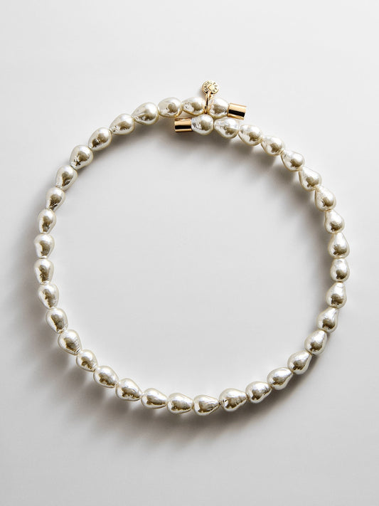 Ondine Pearl Collar Necklace - White