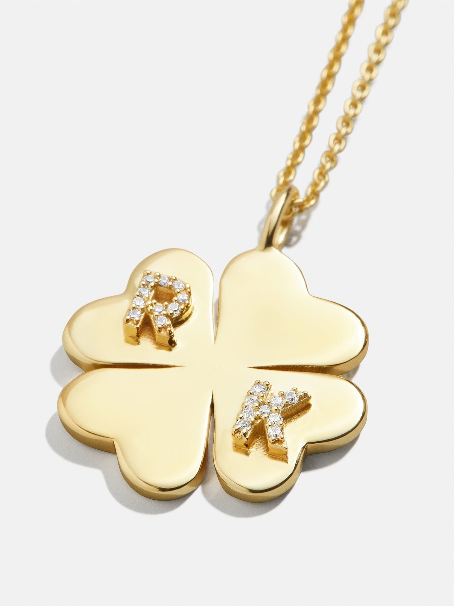 Clover 14K Gold Custom Pendant Necklace - 14K Gold