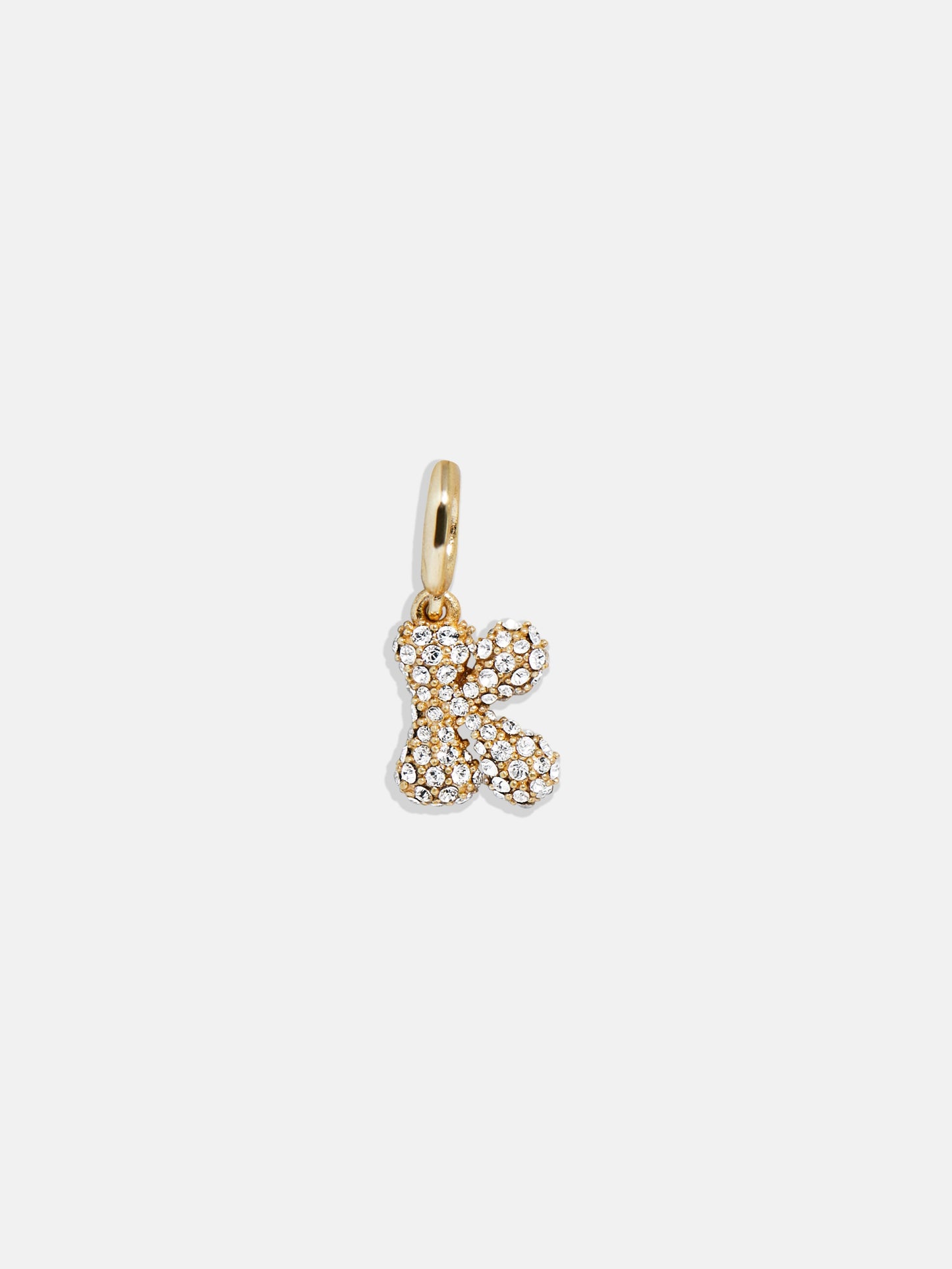 Pavé Bubble Initial Cluster Charm - K