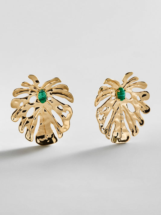 Just Breezy Palm Leaf Earrings - Palm Leaf