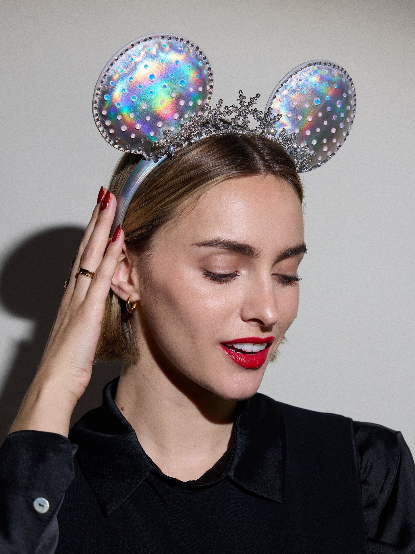 Disney Minnie Mouse Snowflake Ears Headband - Minnie Mouse Snowflake Ears