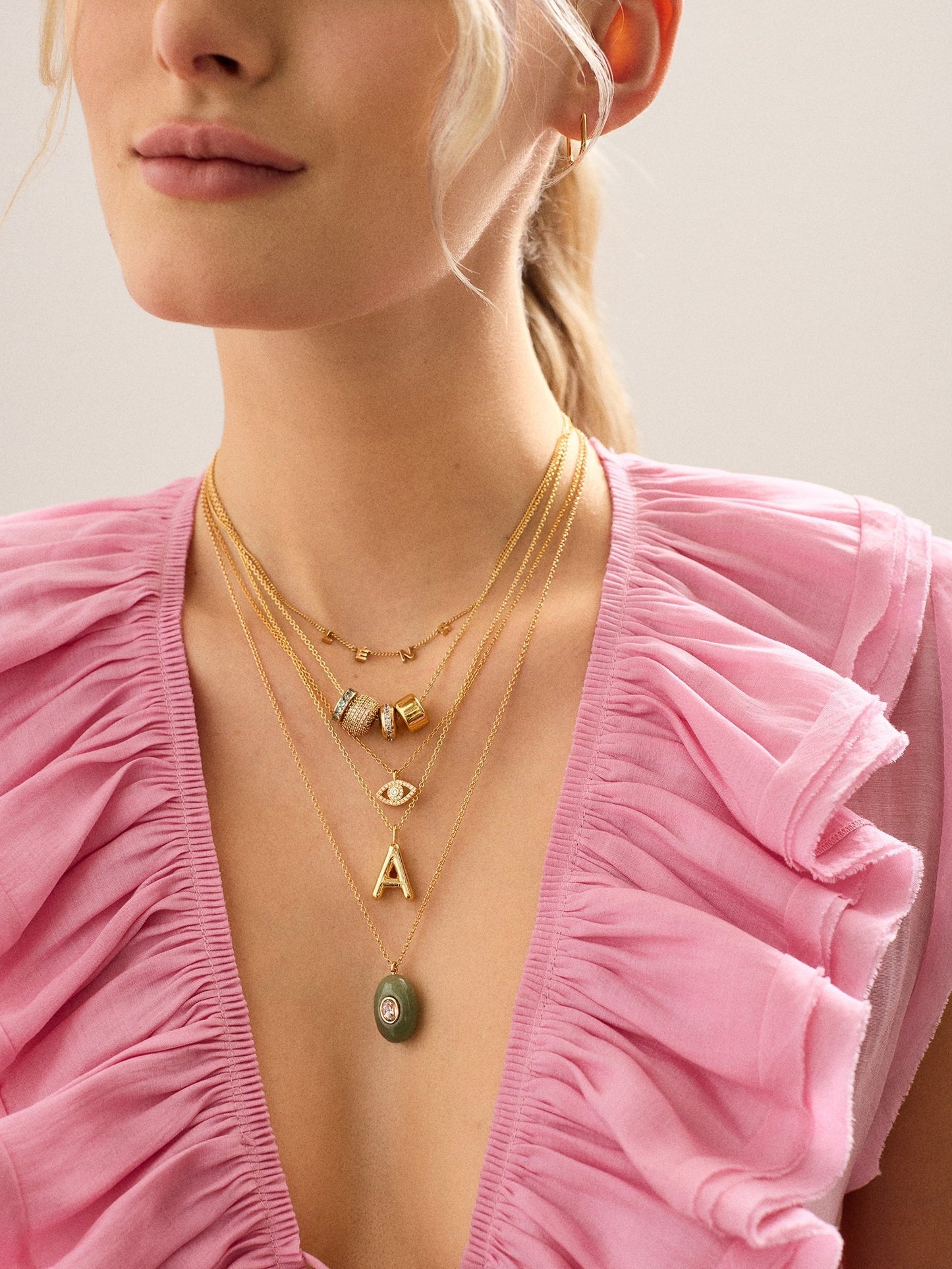 Aura Semi-Precious Pendant Necklace - Yellow Jasper