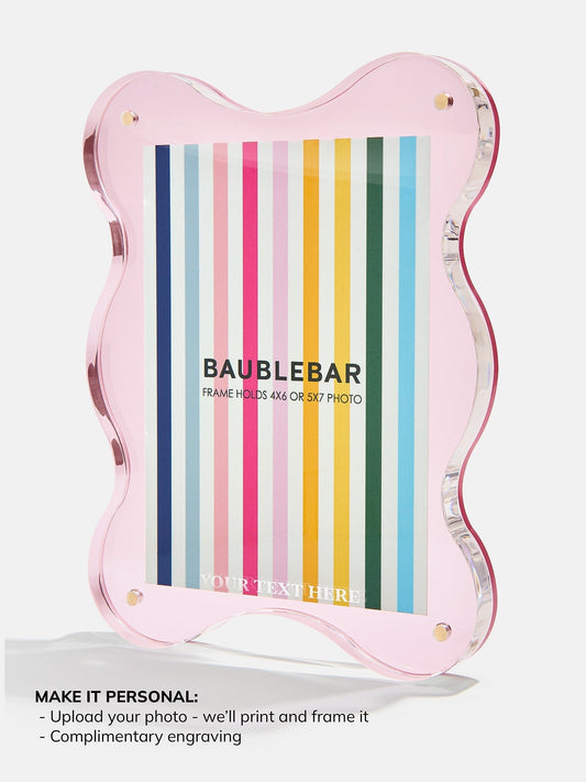 Picture Perfect Vertical Acrylic Frame - Retro Wavy Shape