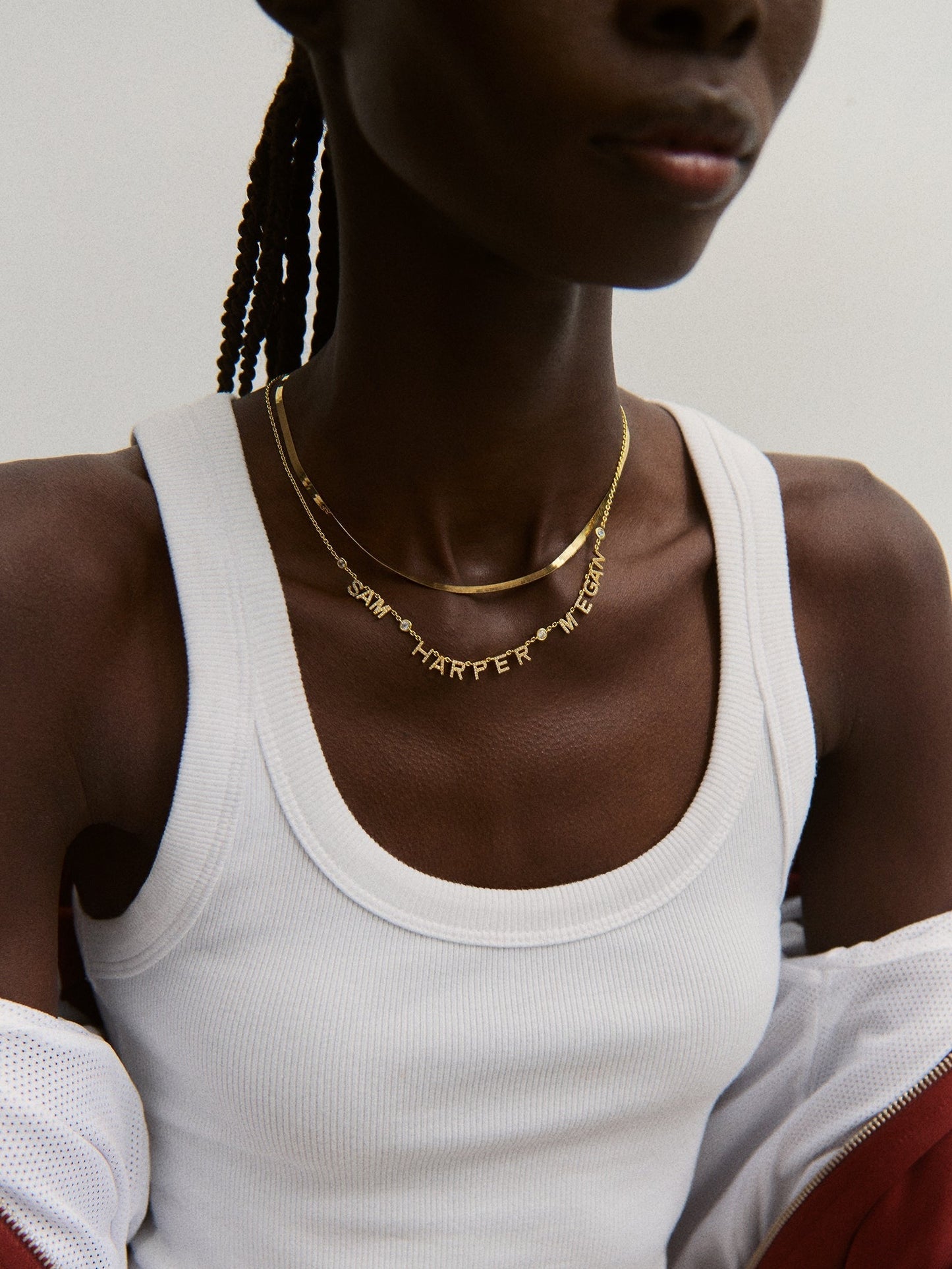 14K Gold Custom Multi Name Necklace - 2 Names