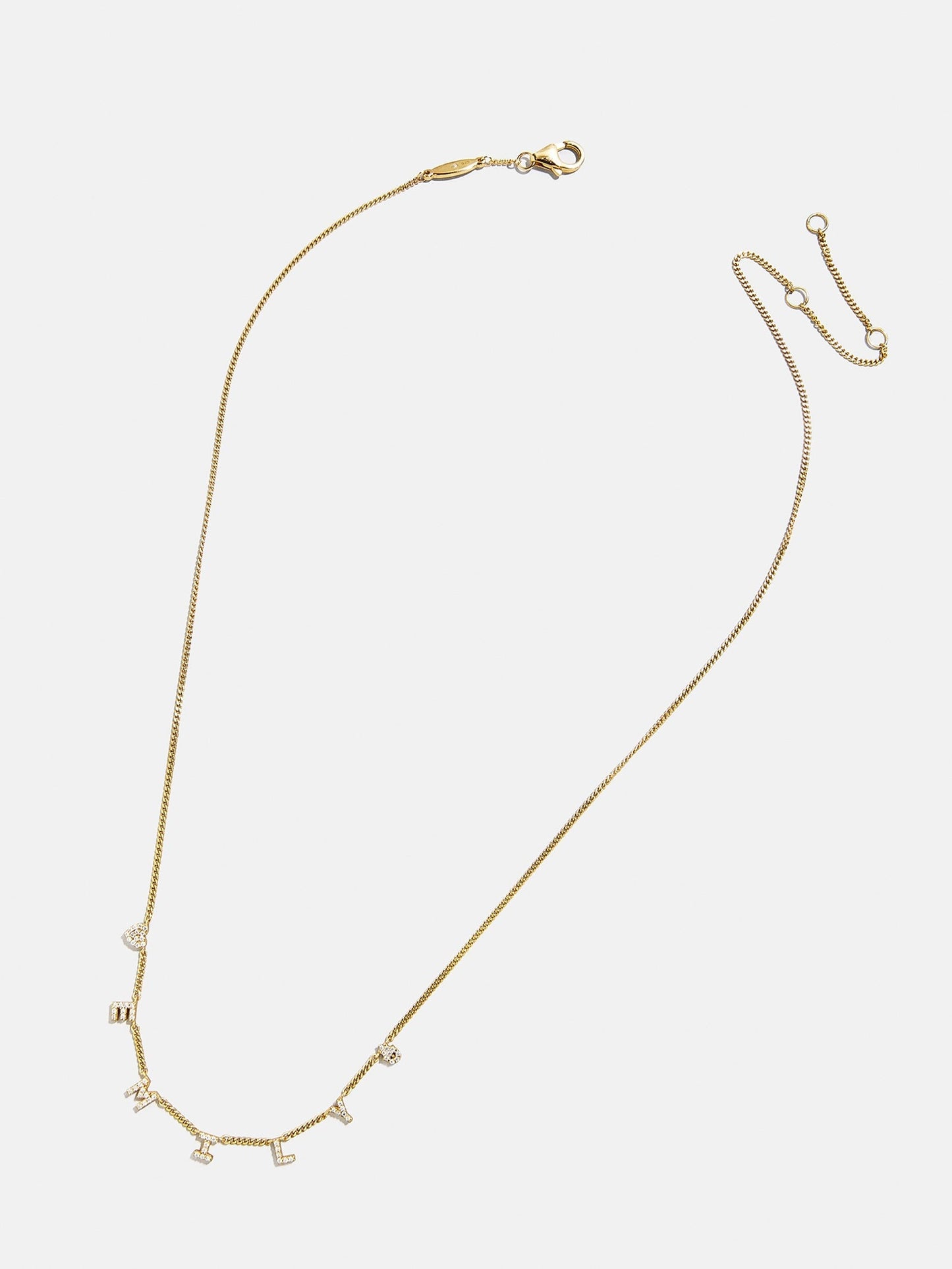 Mini 14K Gold Custom Icon Necklace - 14K Gold. Pavé Cubic Zirconia Stones