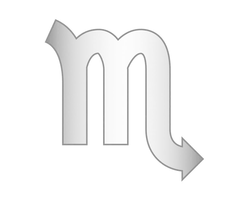 Scorpio Mini Zodiac Icon - Silver