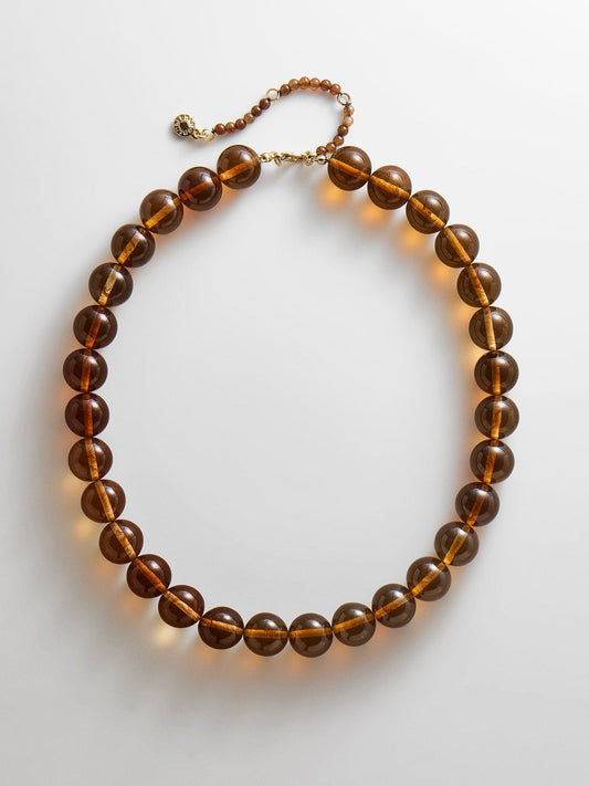 Mini Jane Beaded Necklace - Tiger's Eye