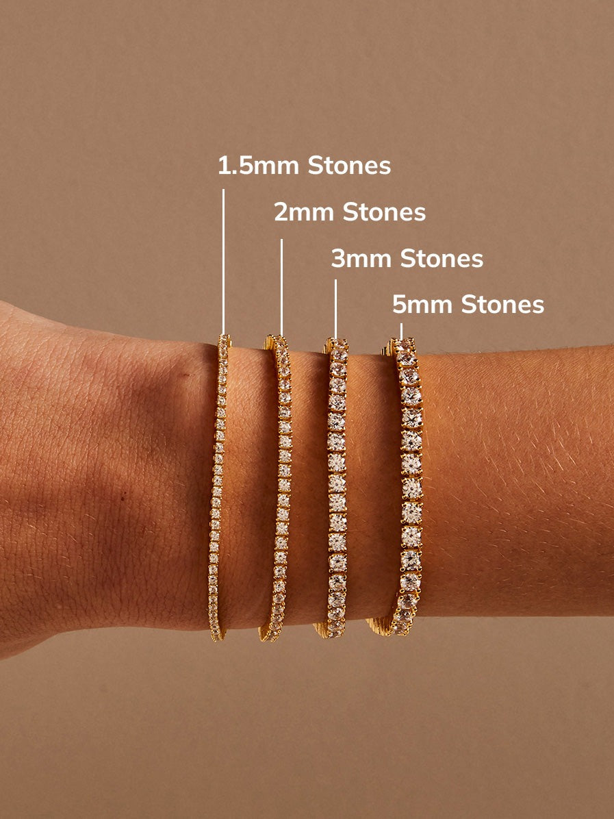 Billie 18K Gold Tennis Bracelet - 18K Gold Plated Sterling Silver