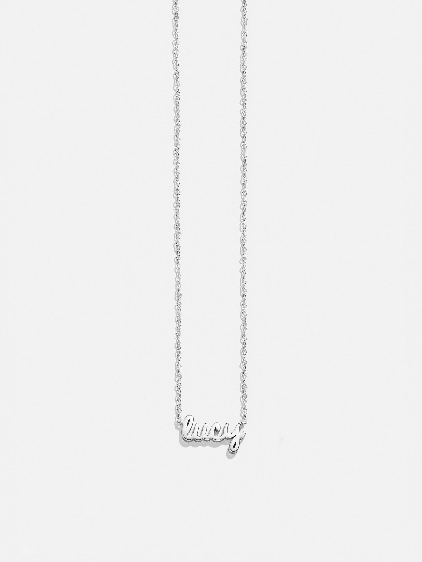 14K Gold Custom Nameplate Necklace - Mini Script