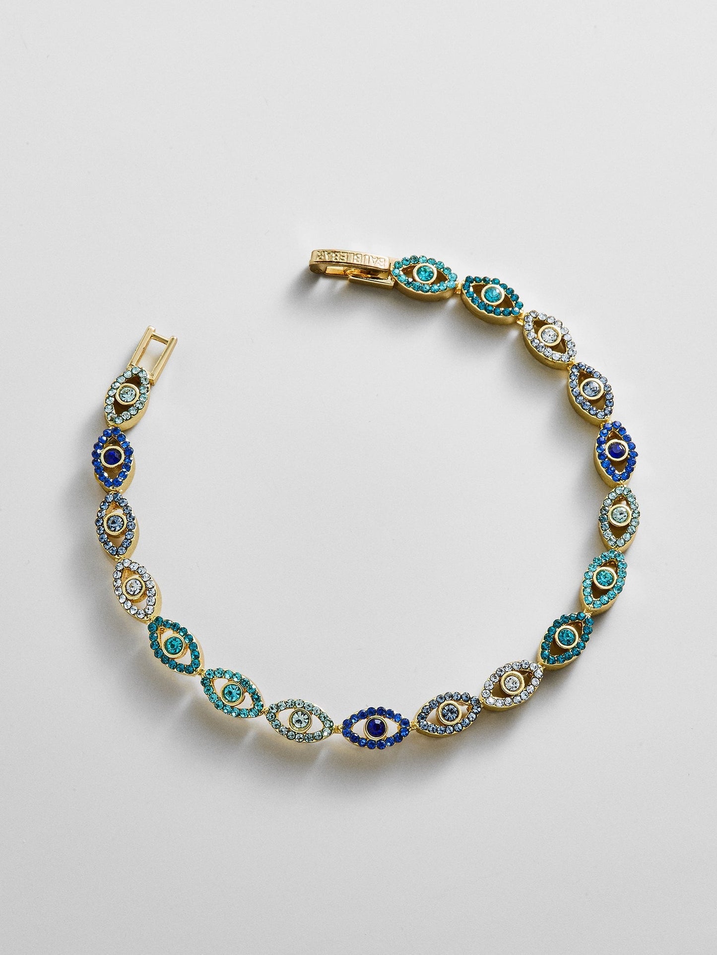 Evil Eye Tennis Bracelet - Gold/Blue