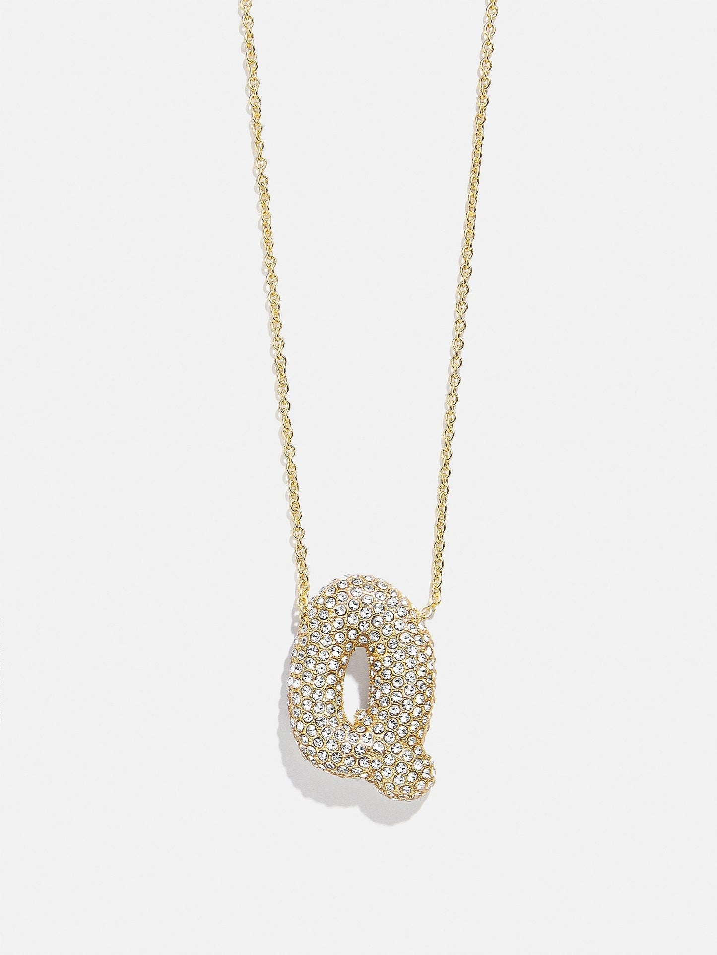 Kids’ Bubble Initial Necklace - Gold/Pavé