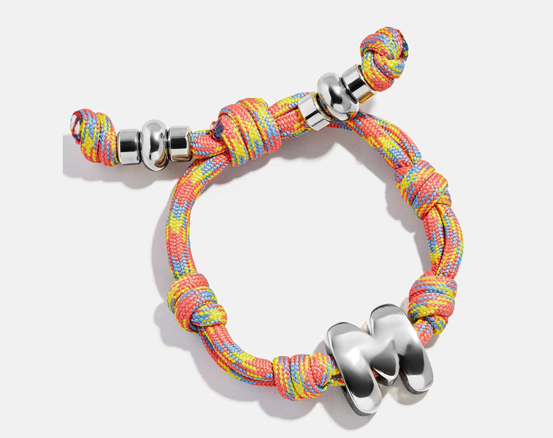 Knotty Initial Custom Bracelet - Vivid Multi Single Letter