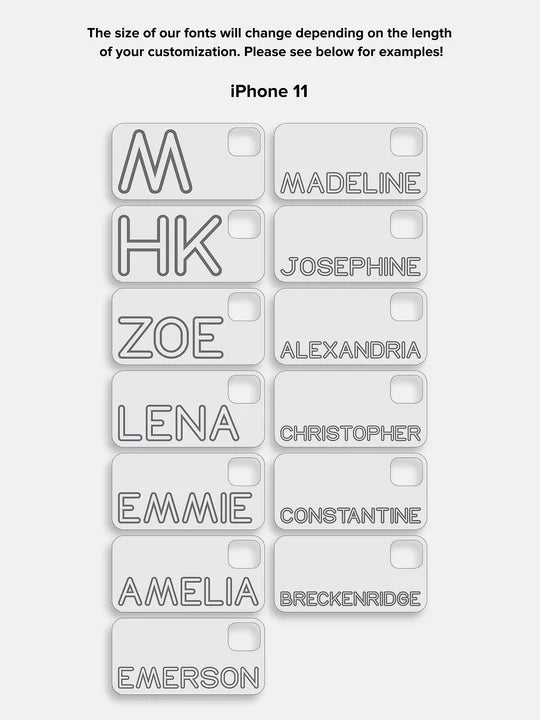 Fine Line Custom iPhone Case - Clear/White