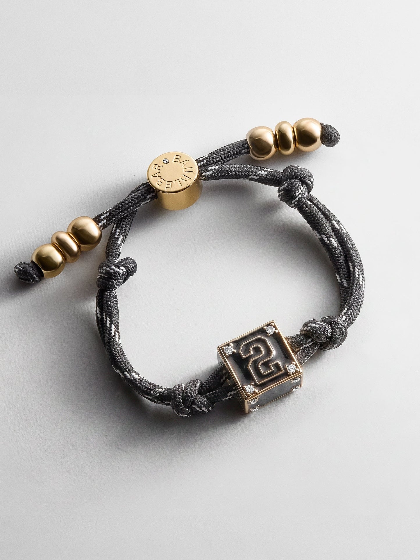 Block Party Varsity Number Custom Bracelet - Onyx Single Digit