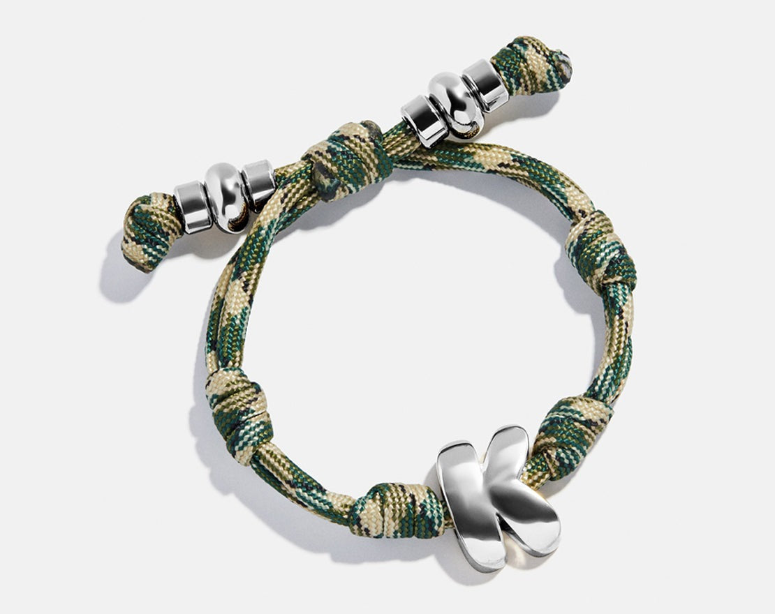 Knotty Initial Custom Bracelet - Camo Single Letter