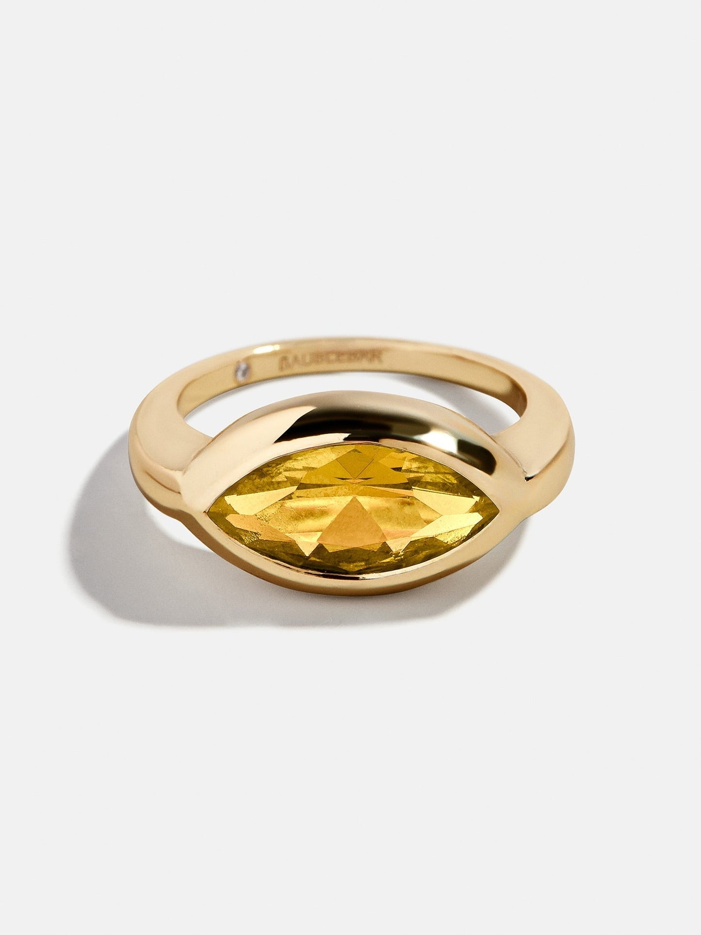 Gold Cubic Zirconia Custom Birthstone Ring - Topaz