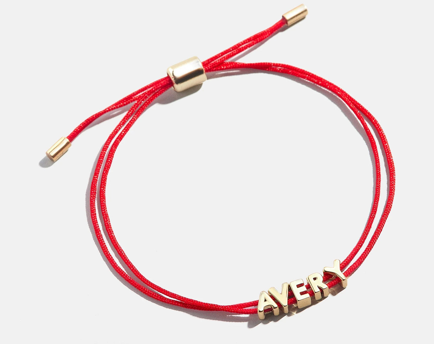 Custom Cord Bracelet - Bright Red