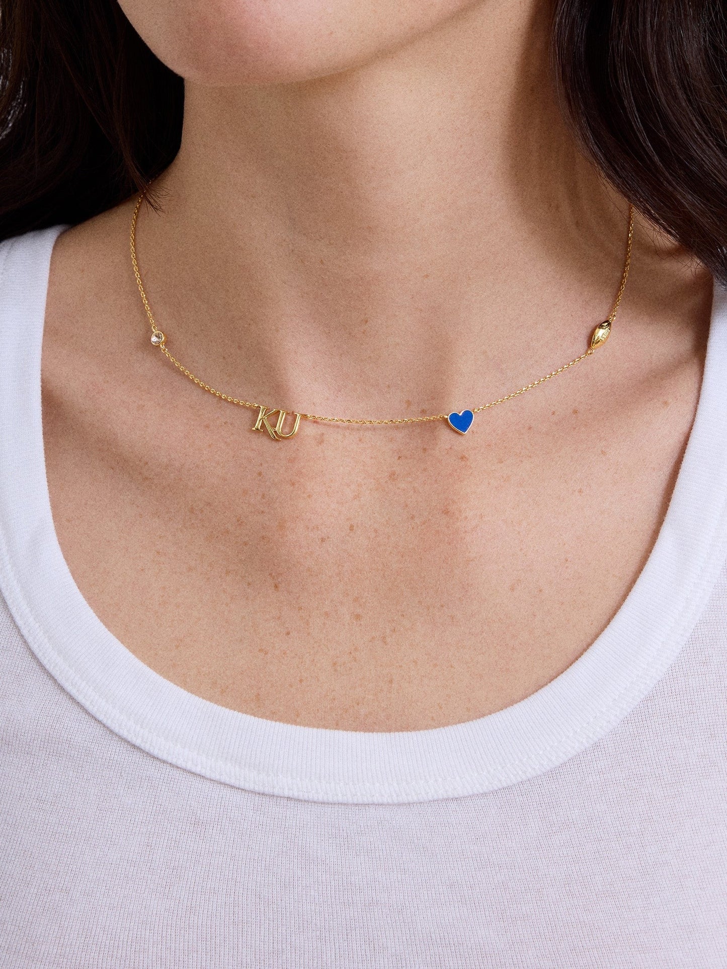 University of Kansas Spaced Charm Necklace - University of Kansas