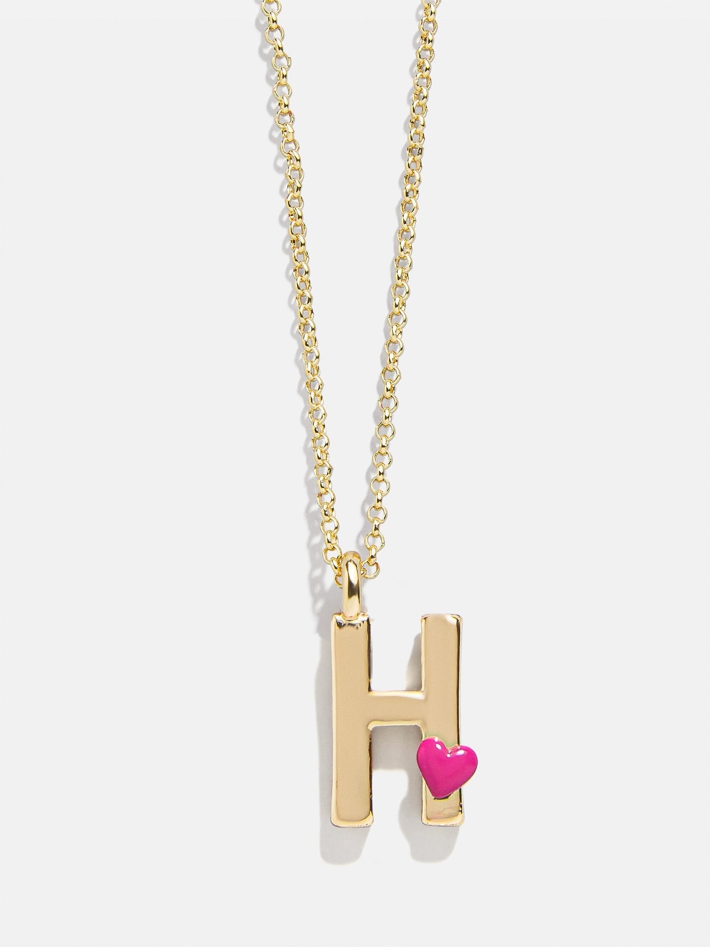 Kids' Heart Initial Necklace - Gold