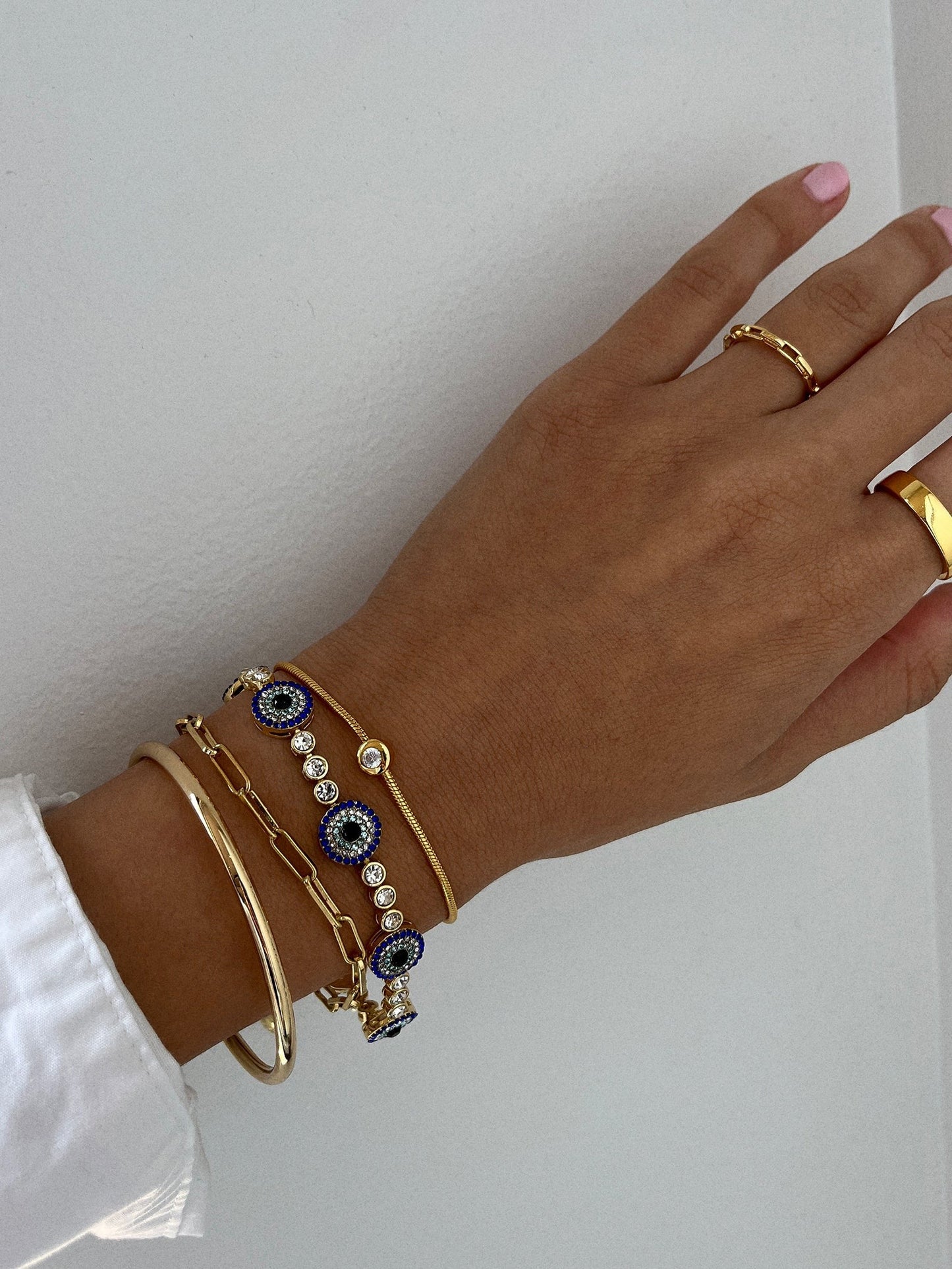 Amalie Evil Eye On Repeat Tennis Bracelet - On Repeat Evil Eye