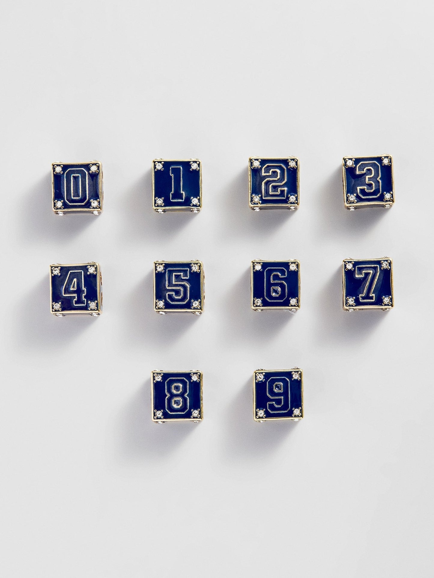 Block Party Varsity Number Custom Bracelet - Navy Single Digit