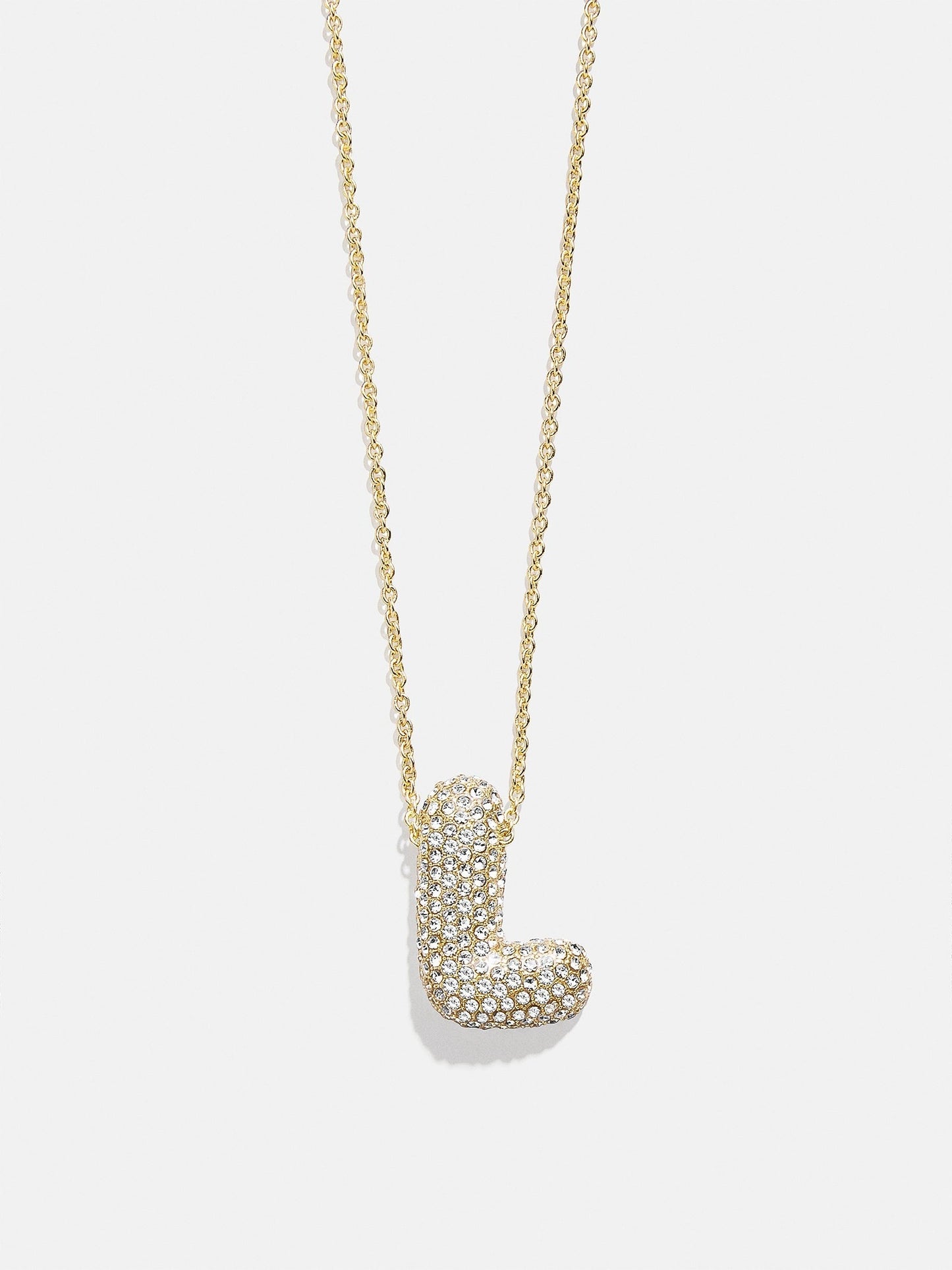 Kids’ Bubble Initial Necklace - Gold/Pavé