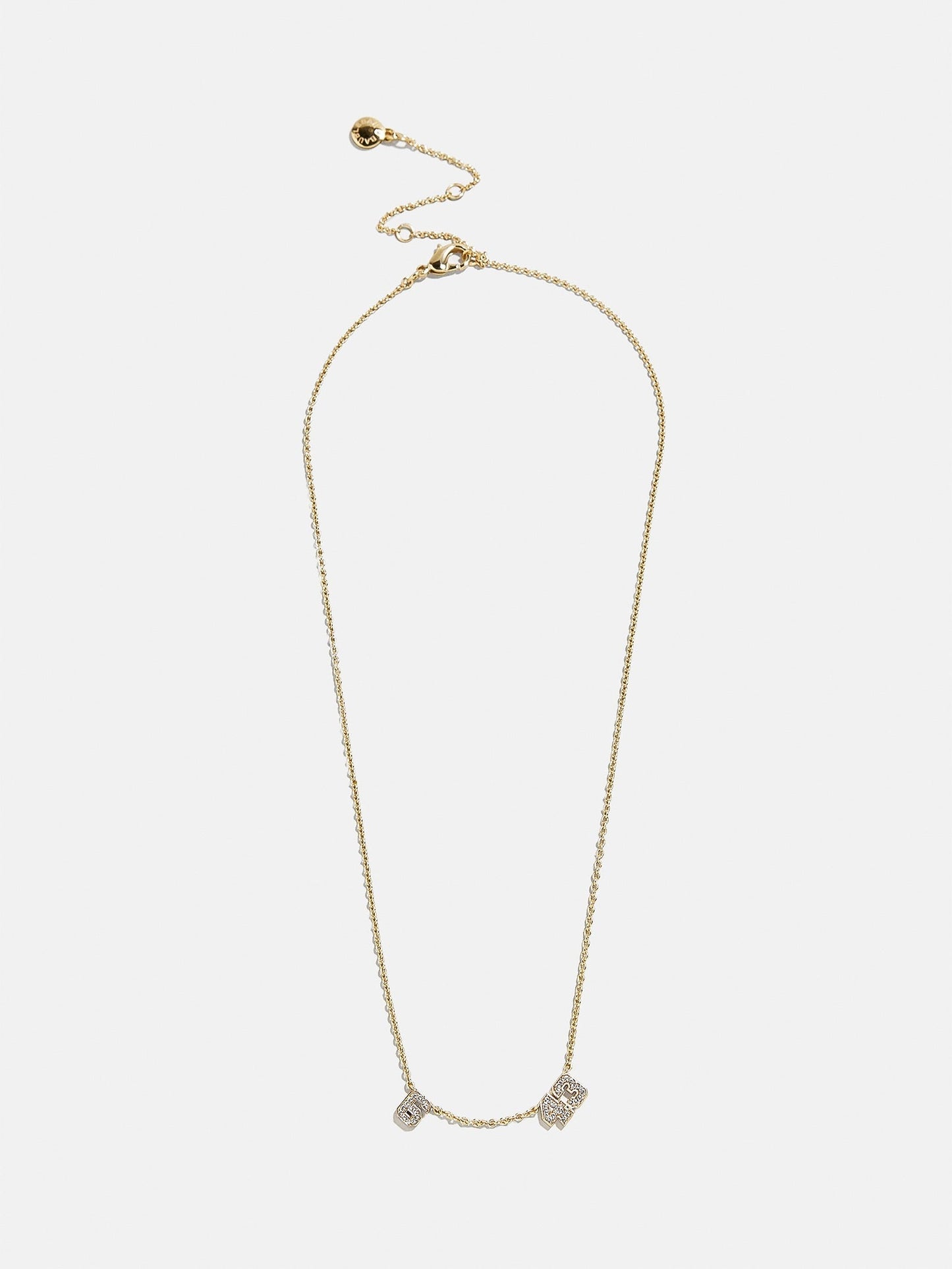 Varsity Number Custom Necklace - Two Gold Stations