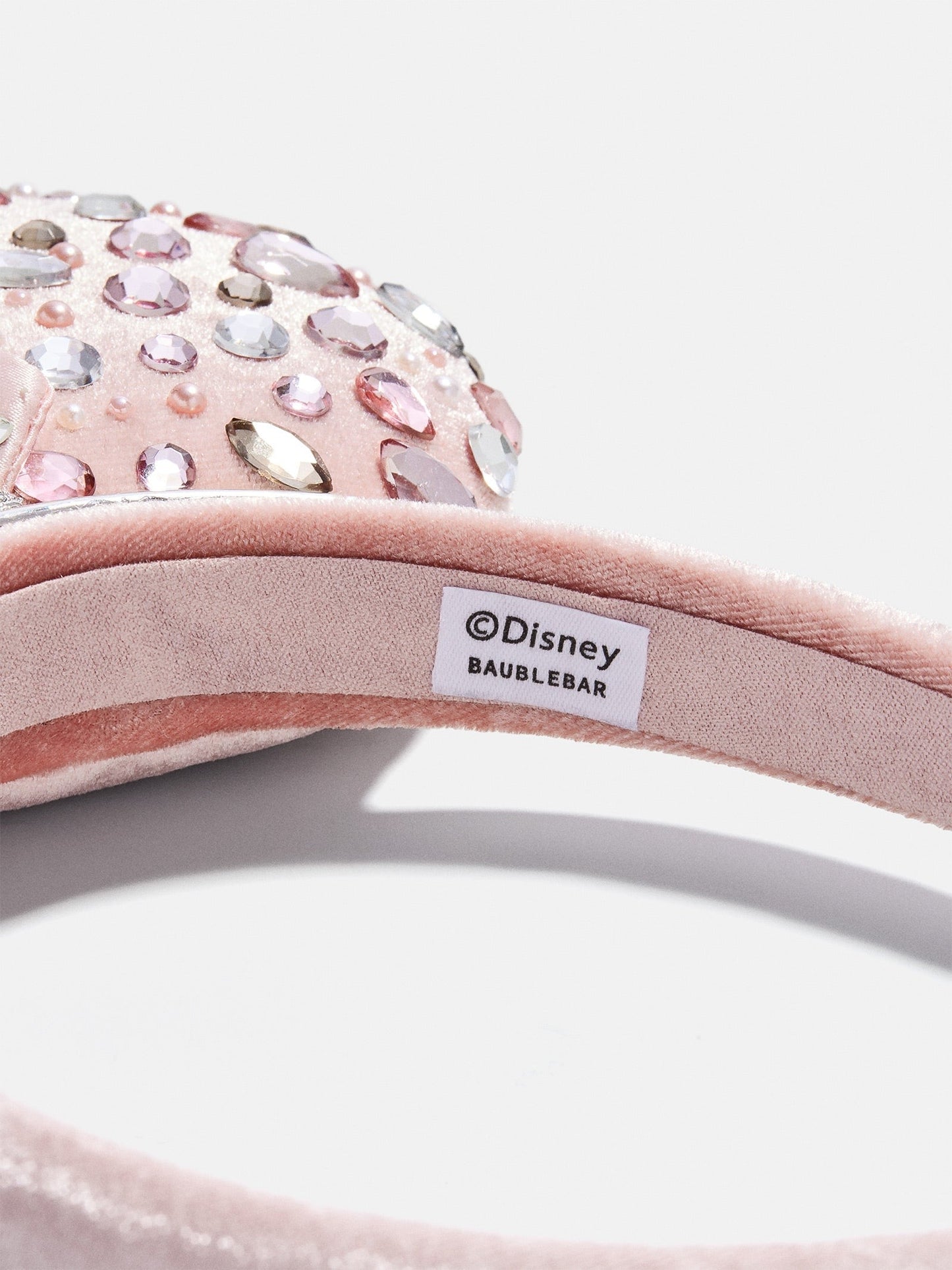 Disney Minnie Mouse Pink & Silver Crystal Pavé Custom Ears Headband - Pink & Silver Crystal Pavé Custom Ears