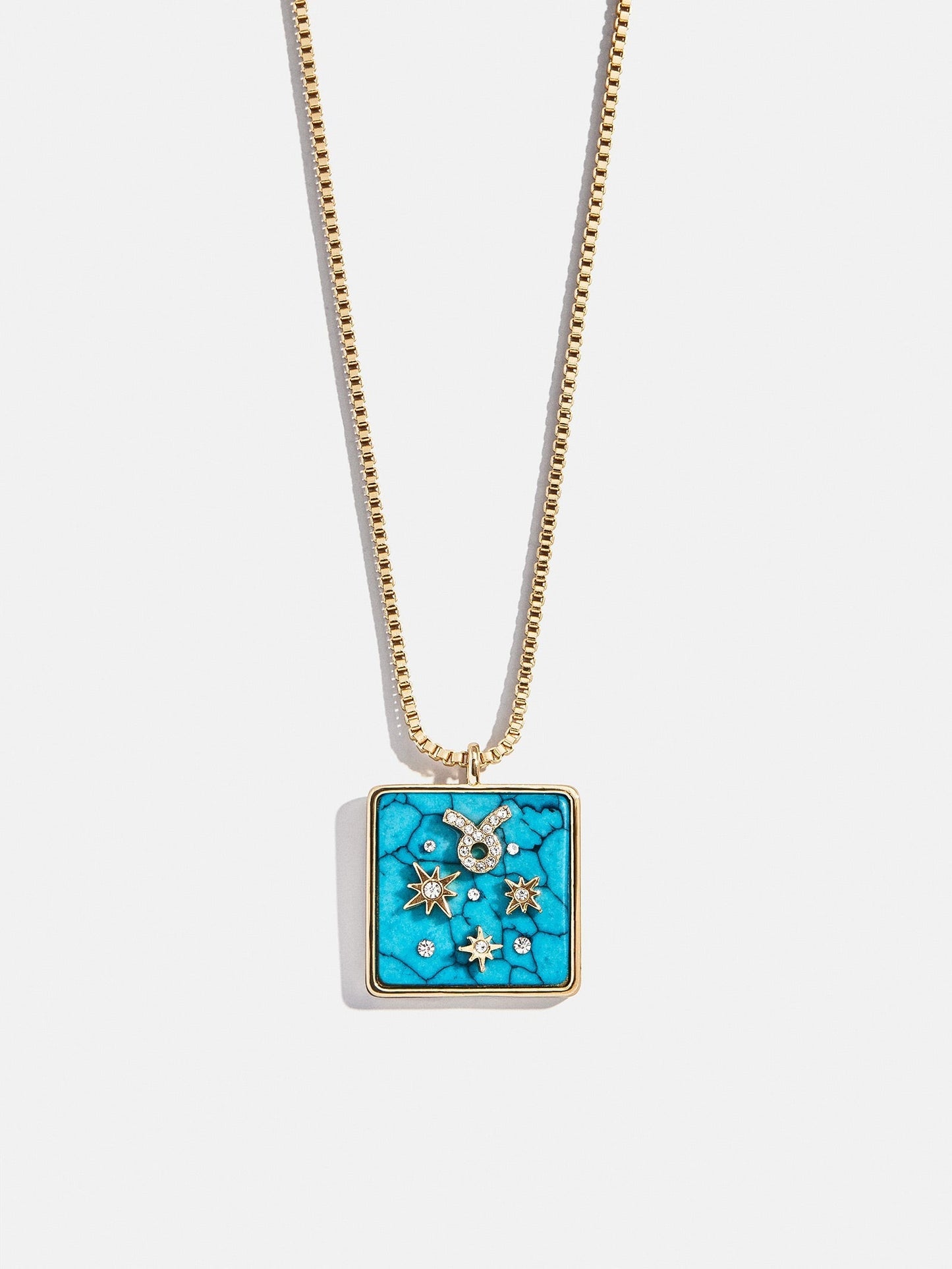 Semi-Precious Zodiac Pendant Necklace - Taurus