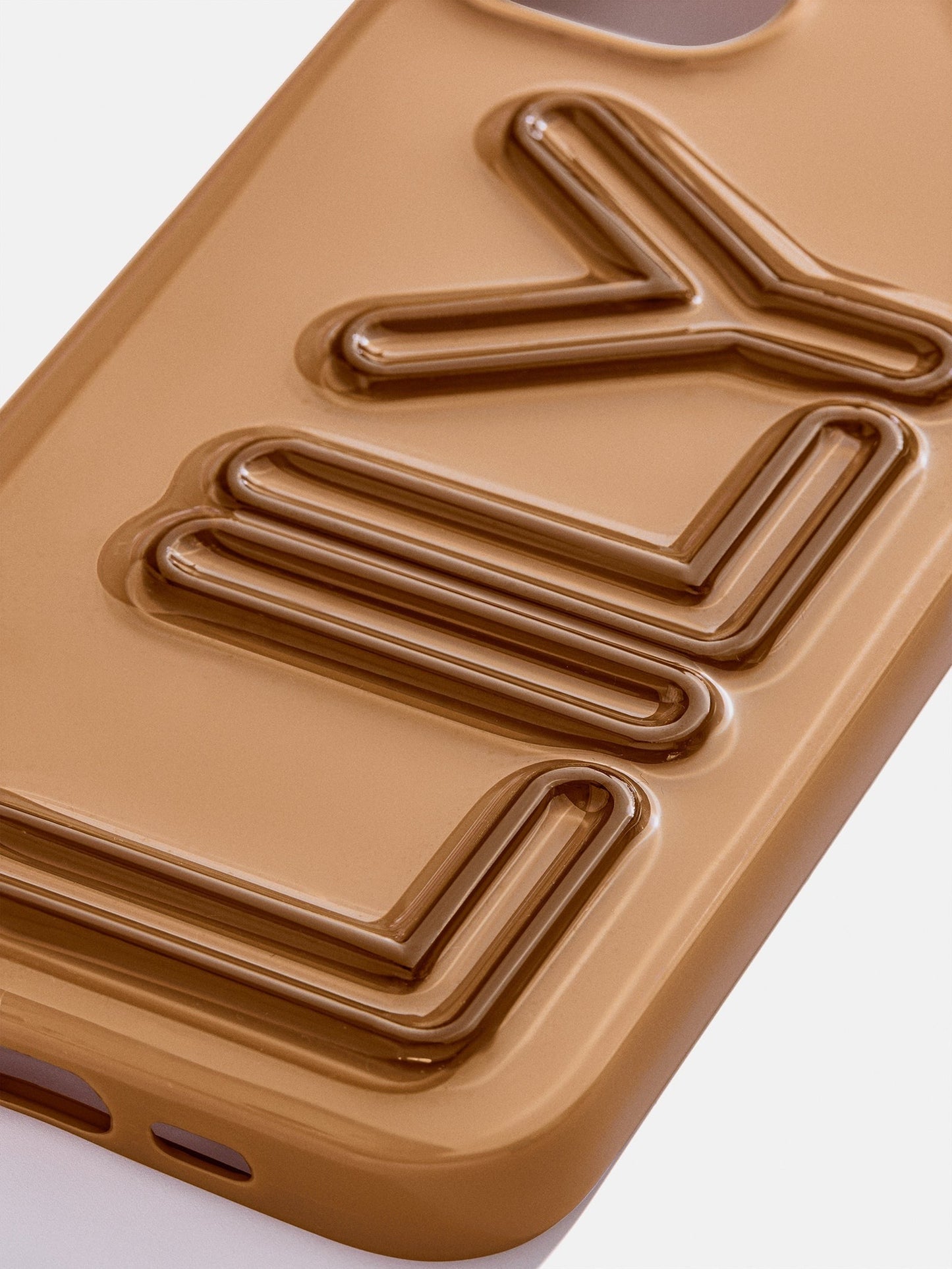 Fine Line Custom iPhone Case - Light Brown/Dark Brown