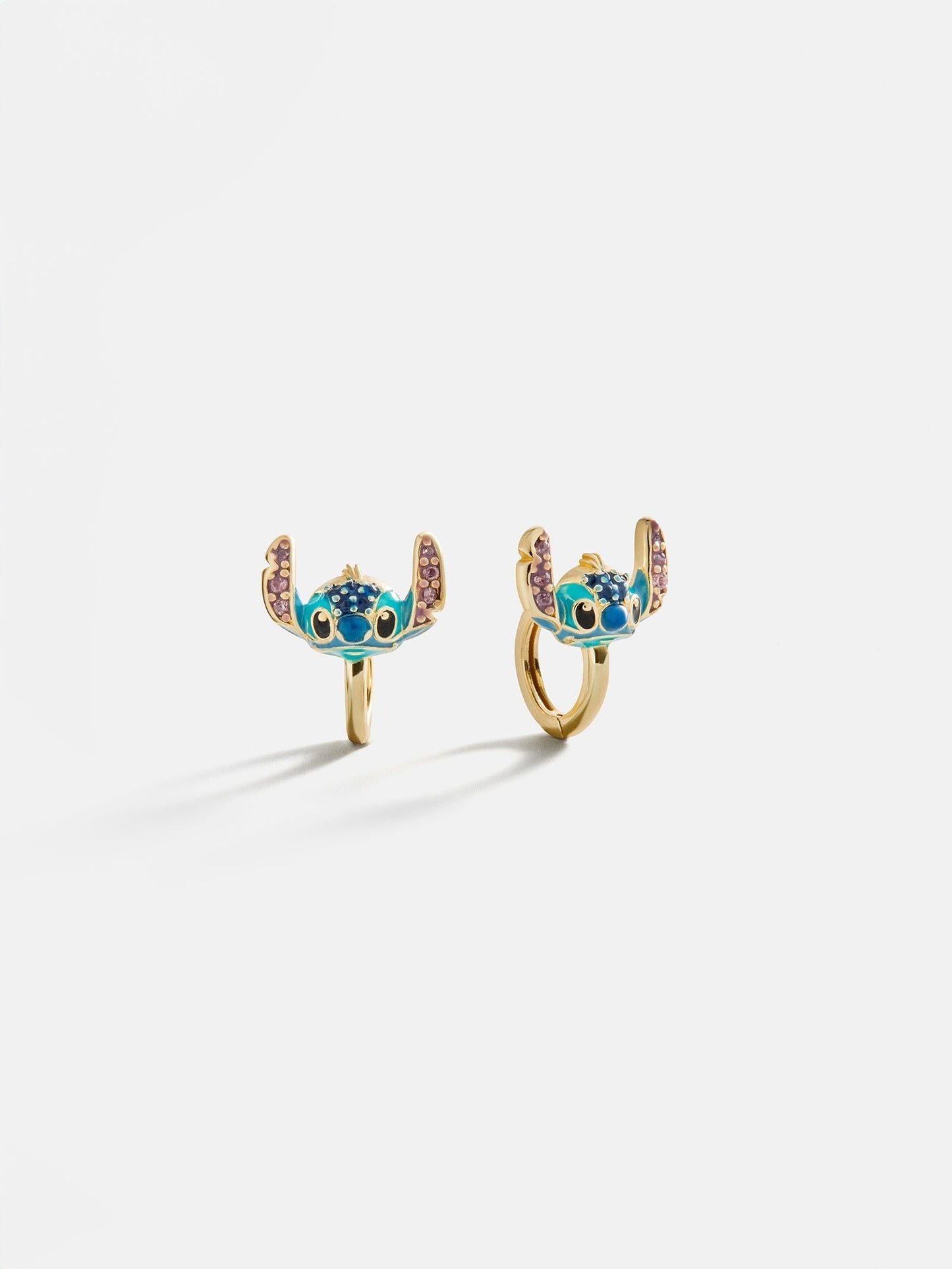Disney Stitch 14K Gold Earrings - Gold/Blue