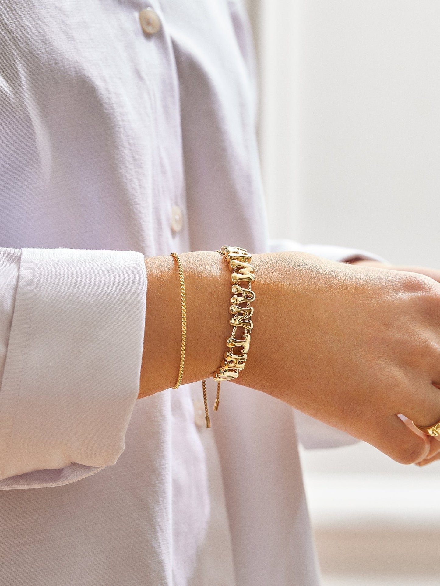 Bubble Slider Custom Bracelet - Bubble Double Strand