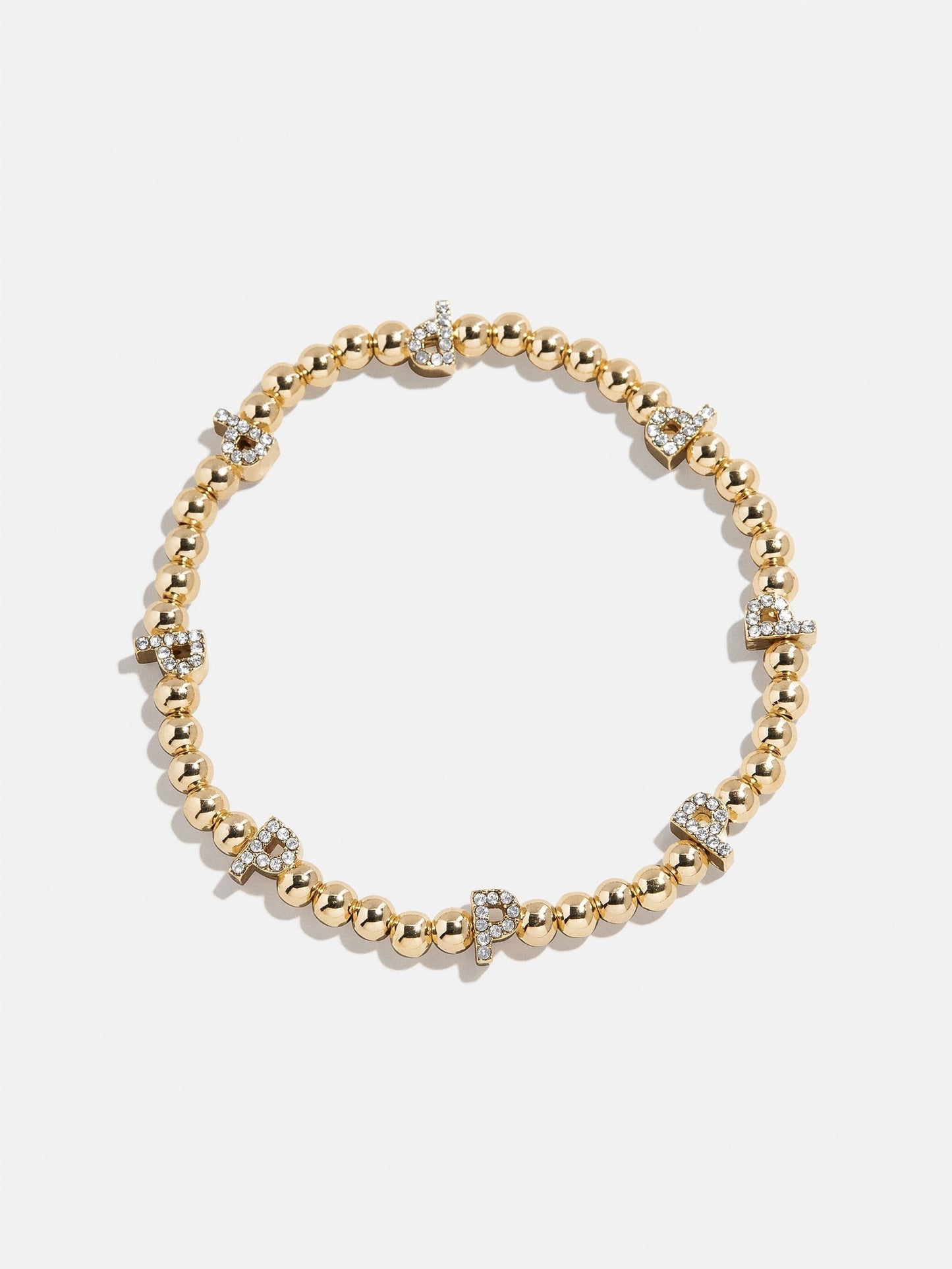 Gold/Pavé Repeating Initial Pisa Bracelet - P