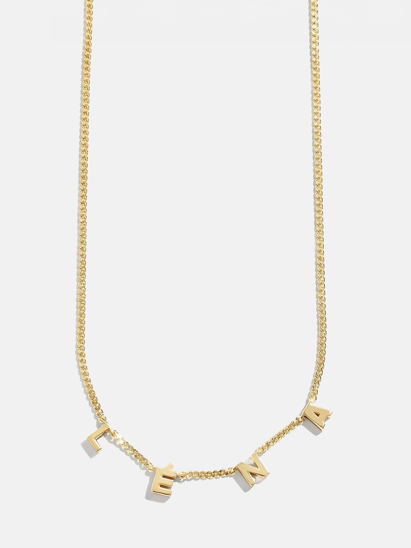 Mini 14K Gold Spaced Letter Custom Name Necklace - 14K Gold