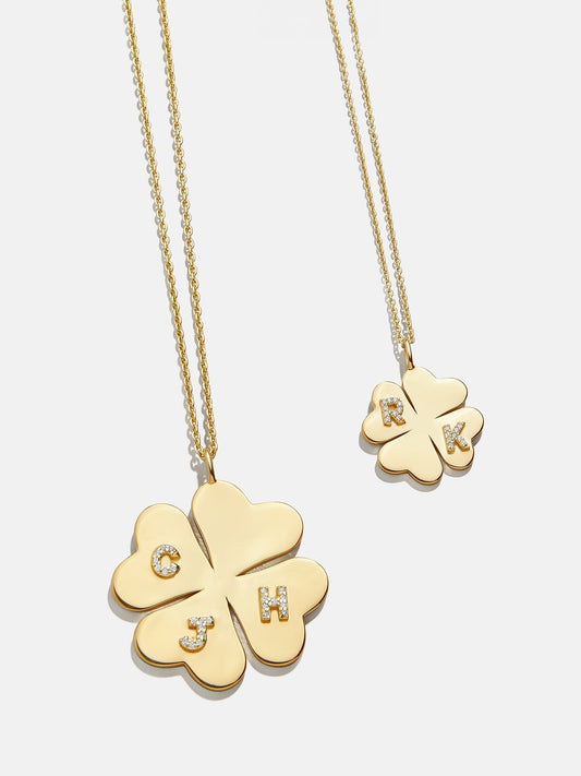 Clover 14K Gold Custom Pendant Necklace - 14K Gold