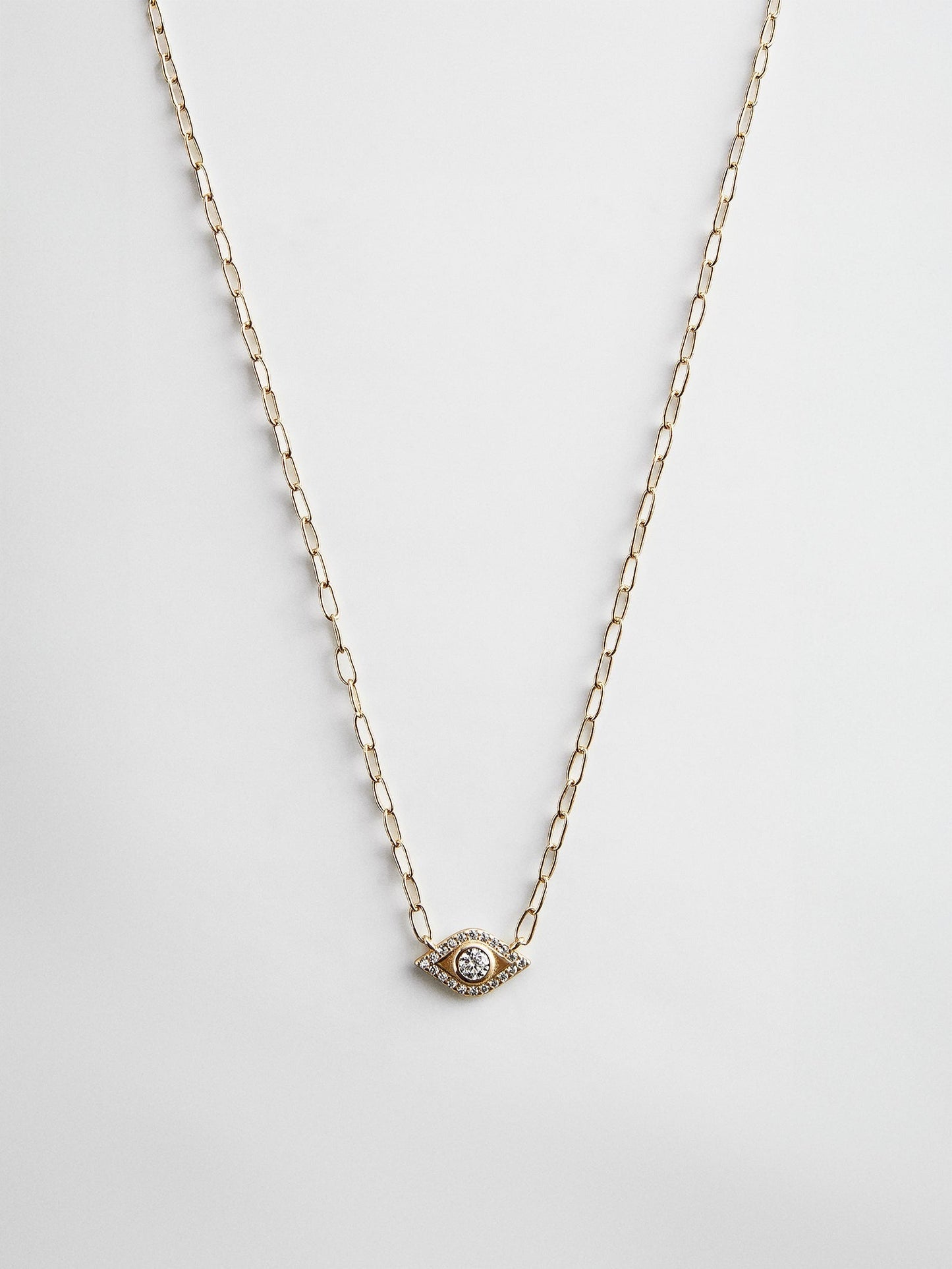 Evil Eye 14K Gold Hera Necklace - Gold/Pavé