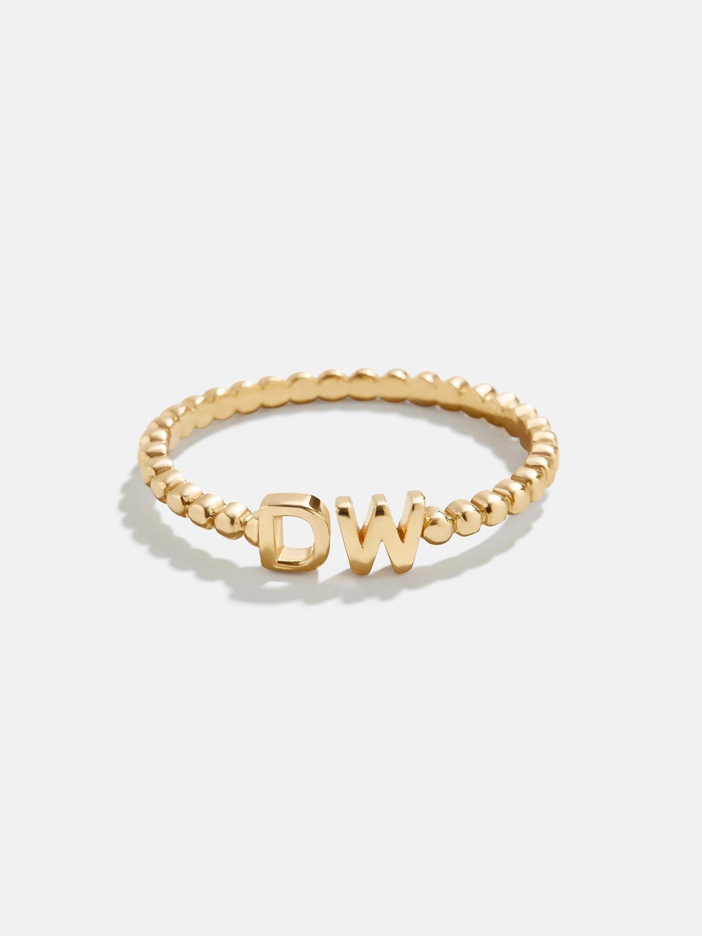 14K Gold Custom Initial Ring - Gold