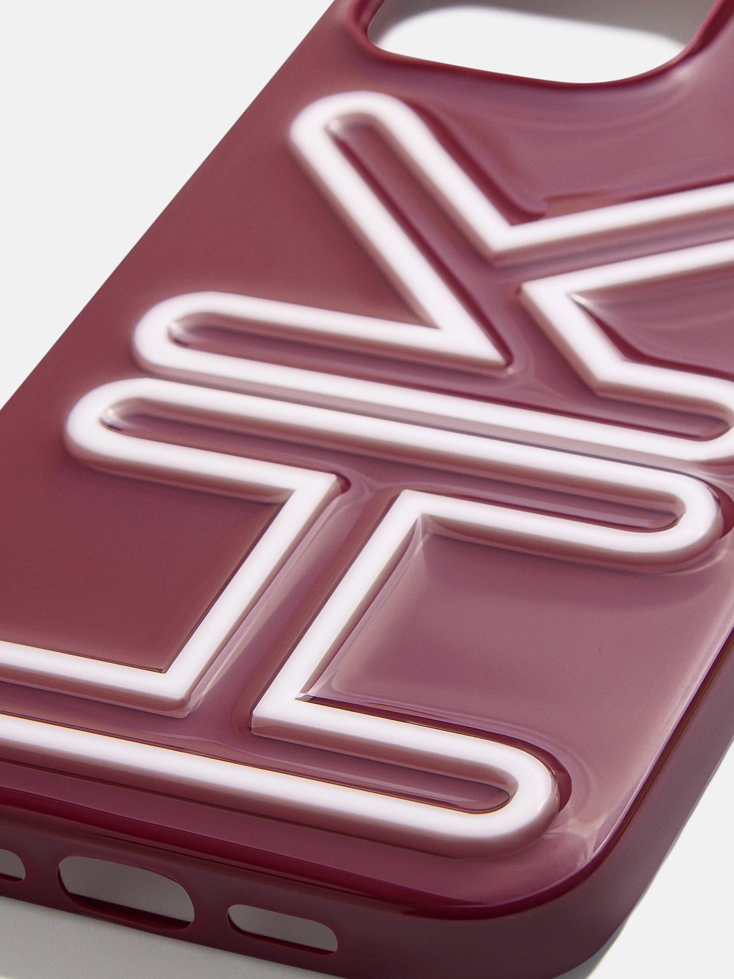 Fine Line Custom iPhone Case - Burgundy/White