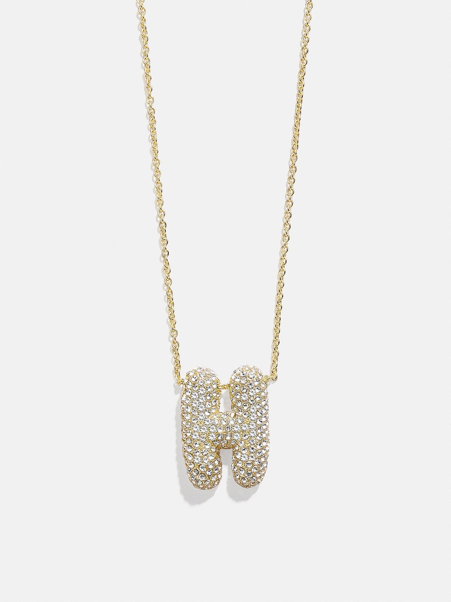 Kids’ Bubble Initial Necklace - Gold/Pavé