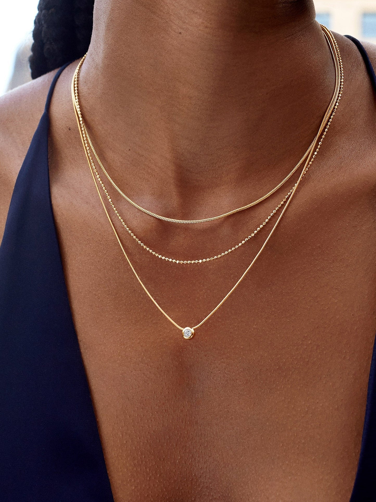 Stephanie 14K Gold Necklace - Gold