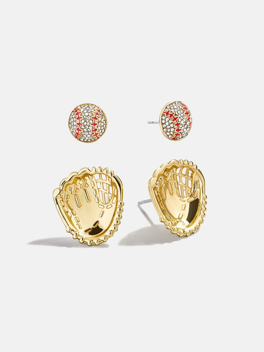 Perfect Catch Earring Set - Baseball Glove