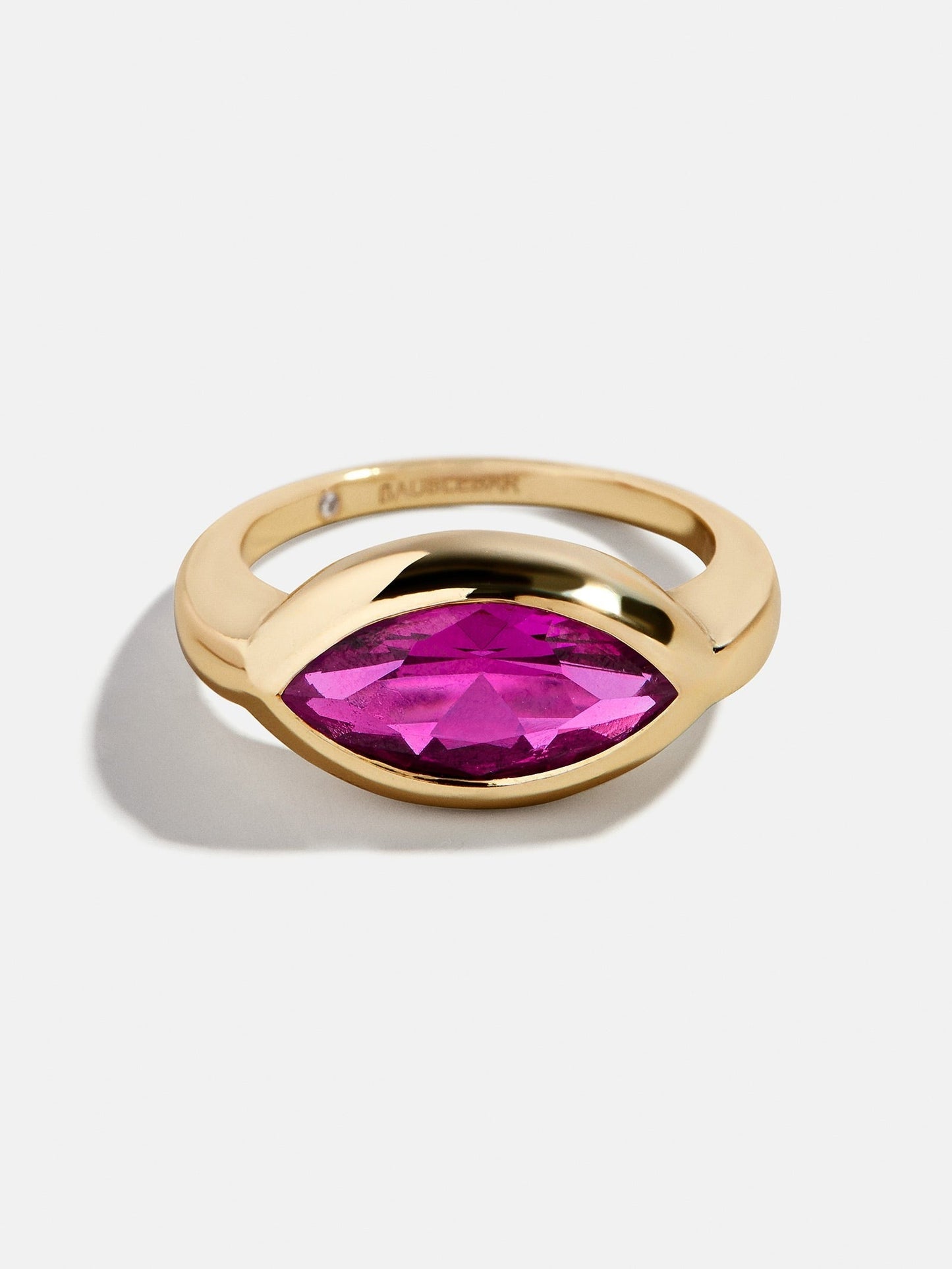 Gold Cubic Zirconia Custom Birthstone Ring - Rose