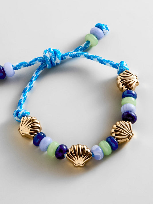 Happy Here Beaded Bracelet - Seashell