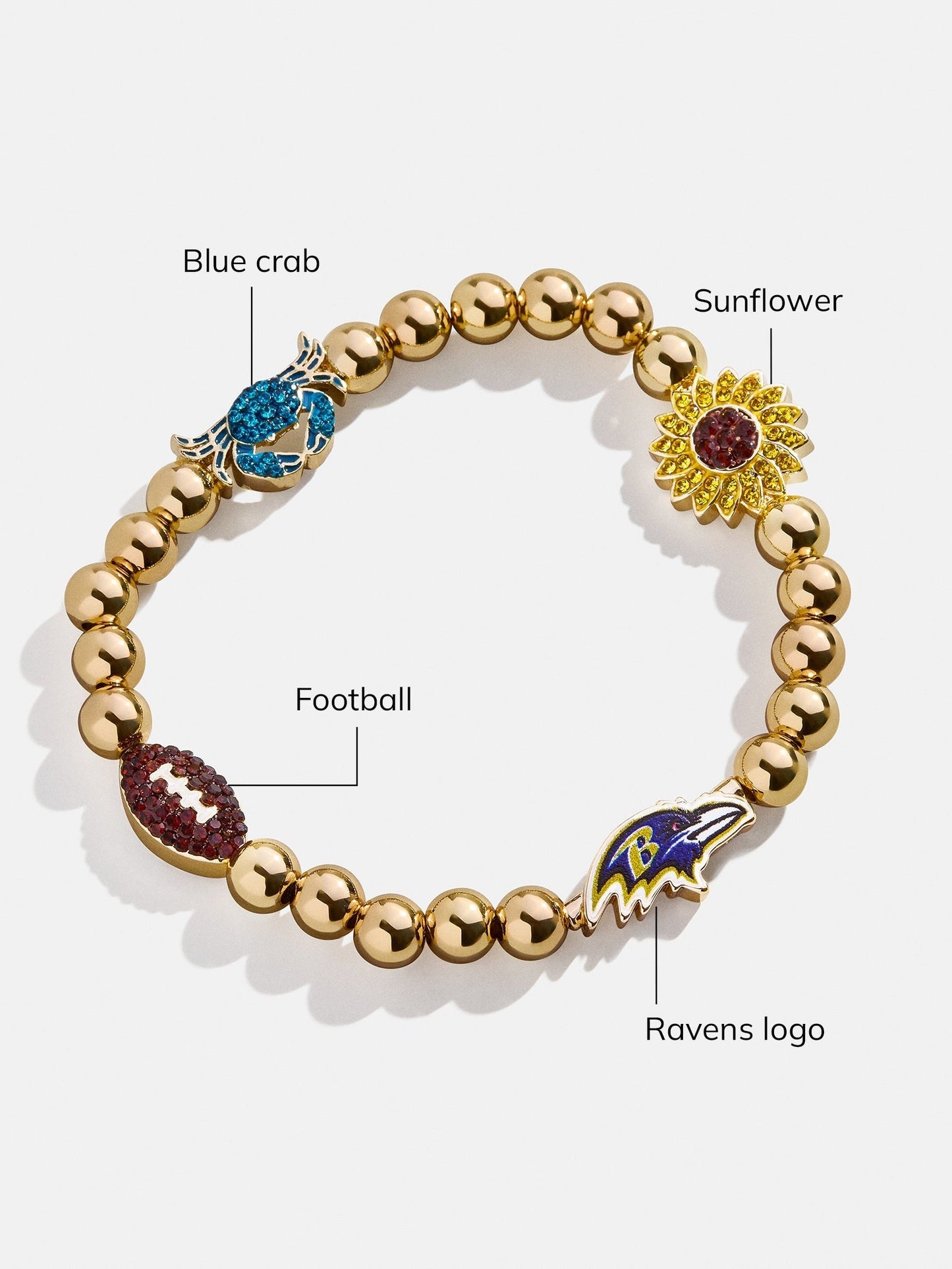 NFL Pisa Charm Bracelet - Baltimore Ravens