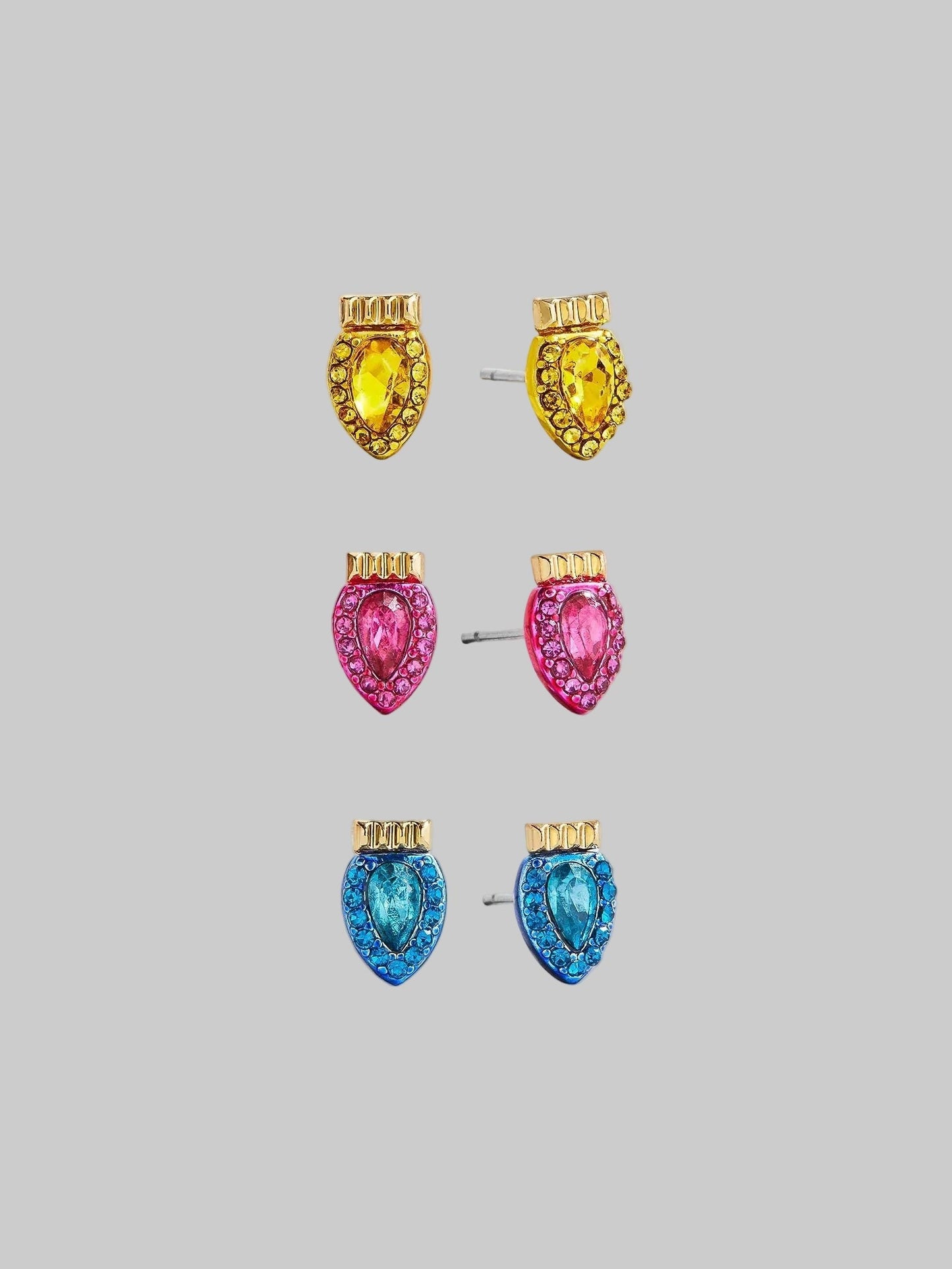 Merry & Bright Holiday Earring Set - Multi Christmas Lights