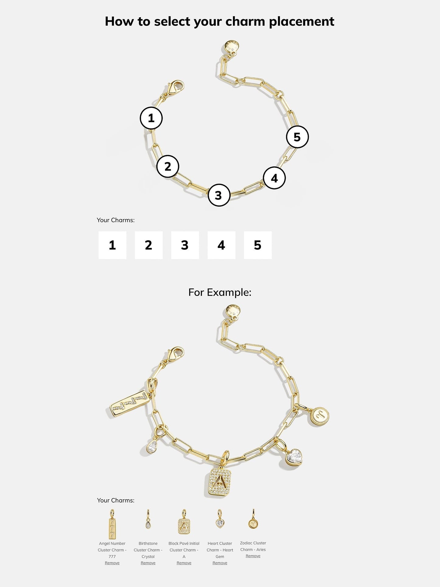 Spaced Custom Charm Bracelet - Spaced Charm Bracelet