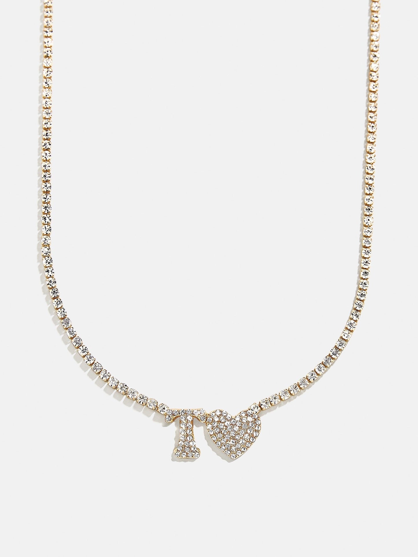 Love Letter Kids' Initial Tennis Necklace - Gold/Pavé