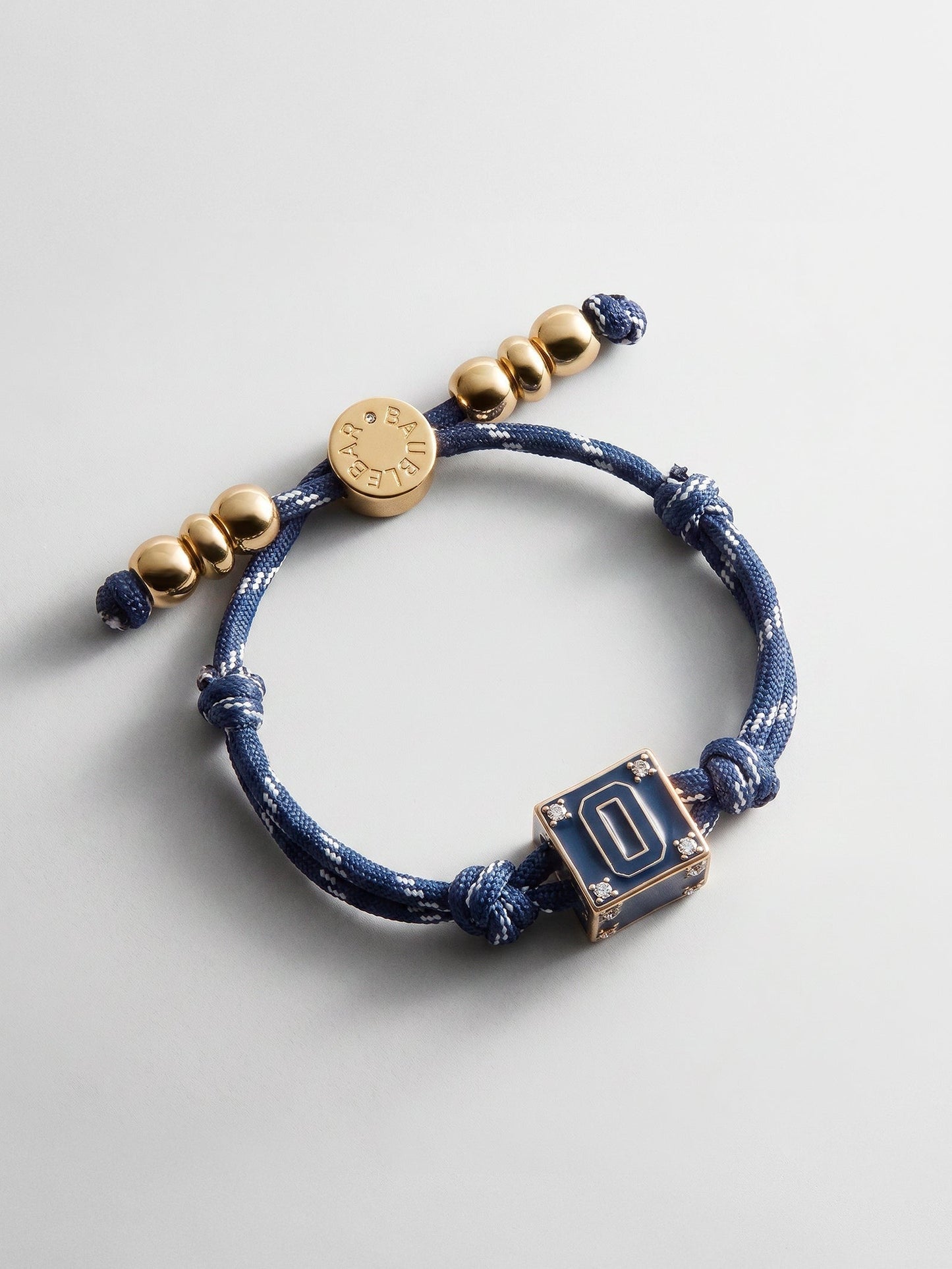 Block Party Varsity Number Custom Bracelet - Navy Single Digit