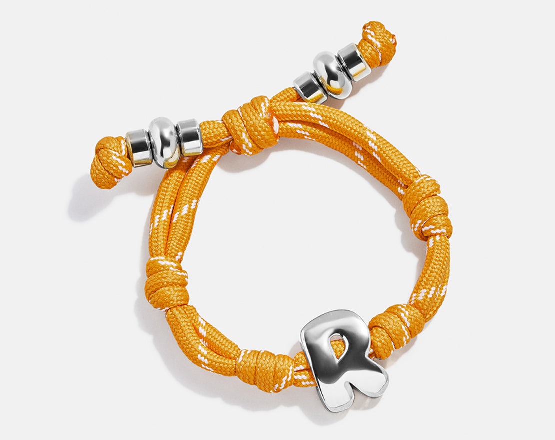 Knotty Initial Custom Bracelet - Marigold Single Letter