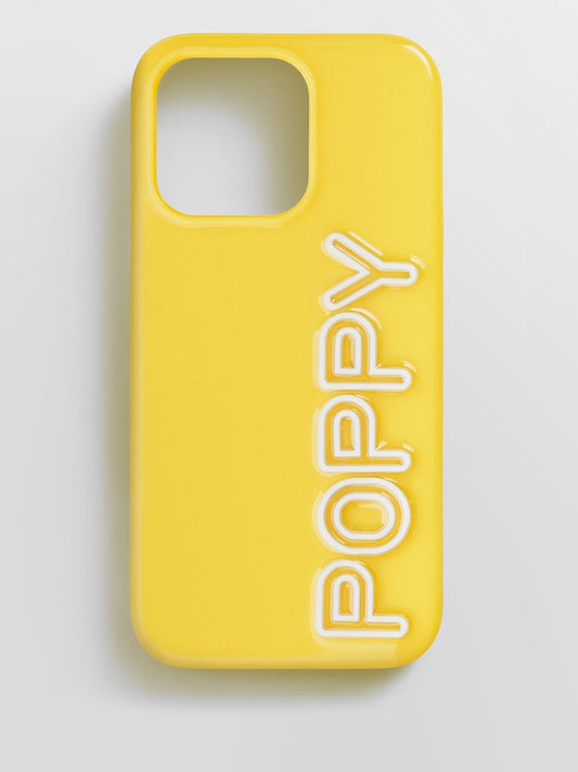 Fine Line Custom iPhone Case - Yellow/White